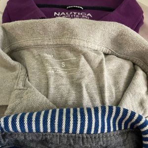 3 mens short sleeve polo style shirts